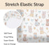 Cstdyfrv 52''x28'' Cute Cats Mouse Baby Boys Girls Crib Sheets Pastel Kittens Paws Bows Bells Toddler Bed Sheets Cats