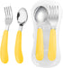 VANRA 2 Pieces Toddler Fork and Spoon Set, 18/8 Stainless Steel with Travel Case for Kids Lunch Box