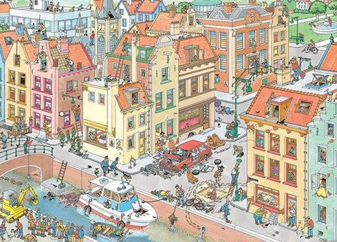 Jumbo, Jan Van Haasteren - 'The Missing Piece' Unique Comic Fun Designed Jigsaw Puzzle for Adults - 1,000 Piece