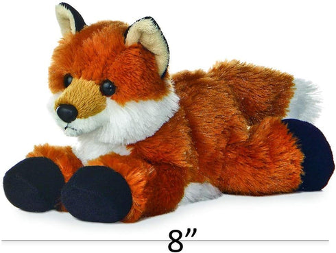 8"" Set) Aurora Mini Flopsi Foxxie Stuffed Animal & Finger Puppet Storybook Soft, Cuddly, Unique Orange Fox Plush Toy