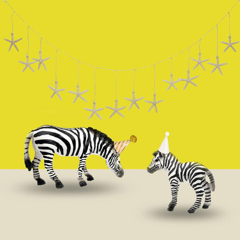 Playset Gemini&Genius Zebra Toys - Wild Life Zoo Animal Figurines, African Jungle Animal Action Figure Gift for Kids
