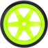 GoolRC 4PCS/Set 1/10 Drift Car Tires Hard Tyre Replacement for Traxxas HSP Tamiya HPI Kyosho On-Road Drifting Car (Green)