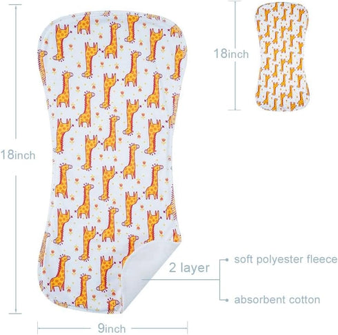 Gelisite 6 Pack (Multi03) Cotton Baby Burp Cloths Extra Absorbent Soft for Baby Boys and Girls