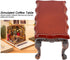 1:12 Miniature Doll Furniture, Simulated Coffee Table with Relief Mini Model Toy for Dollhouse Decor