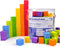 Foam Counting Blocks, 105 Pieces 1 Inch Soft Rainbow Math Counters for Preschool Classroom Learning Supplies