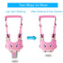 IULONEE Baby Walker, Handheld Toddler Walking Harness Helper, Adjustable Protective Belt for 7-24 Month Child (Pink)