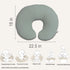 Nursing Pillow Cover,Muslin Cotton,Removable Cover For Breastfeeding pillows,2-Pack Pillow Covers,Ultra-soft Baby Nursing Pillow, Fits Newborn Feeding Pillow 22.5IN*18IN (Sage Green & Cream-Coloured) by lethooly