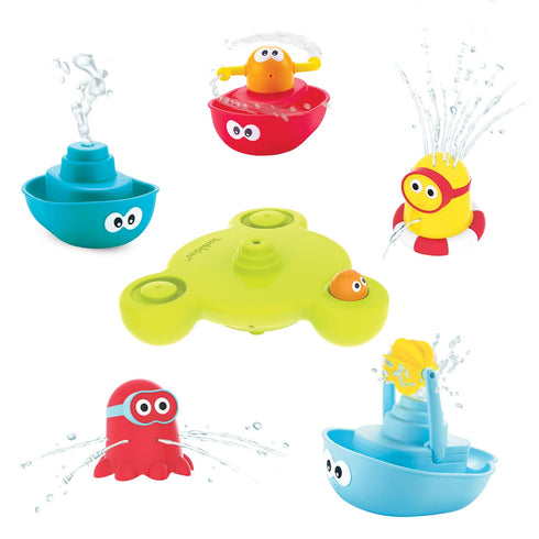 1-6 7 Yookidoo Stackable Baby Bath Toy (Ages Years) Stack N' Spray - Moveable Pieces - Interactive Fun Toy for Bath