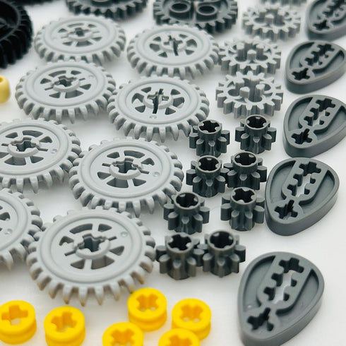 Miutrue Set 6yrs+ Technical Parts Wheels Gears Building Blocks Accessories Pieces kit Construction Toys for Kids