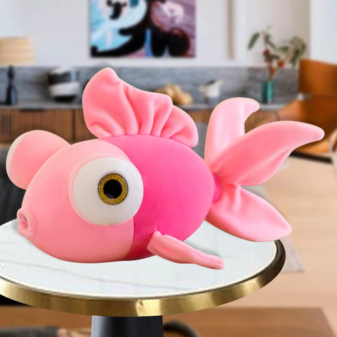 CHELEI2019 13.8" Goldfish Plush - Soft Cute Fish Pillow Toy Gift for Girls, Pink