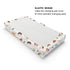 Camping Woodland Animals Changing Pad Cover, 32"x16" Cute Bear Raccoon Squirrel for Boys Girls