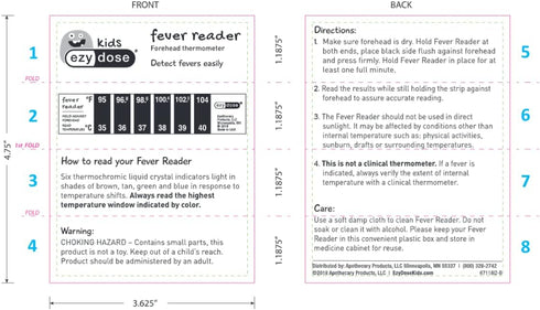 EZY DOSE Kids Thermometer for Fever, Celsius & Fahrenheit, Reusable, Home & Travel, 10 ml