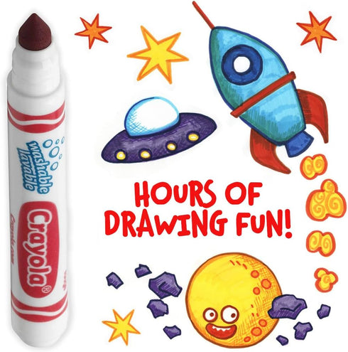 Crayola Washable Markers - Red (12ct), Kids Broad Line Markers for Classrooms & Teachers