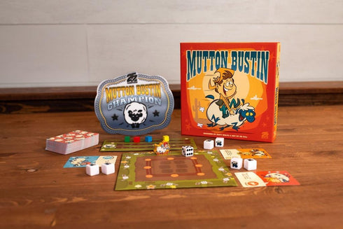 Mutton Bustin Rodeo Themed Party Board Game - For 2 to 4 Players, 25th Century Games