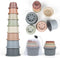 Stacking Cups Baby Toy for 6-12 Months, Toddler Nesting Cups Set, 8PCS Stackable Bath Toy for 1-3 Years Old