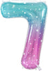 Large Number 7 Balloon - 40 Inch 7th Birthday Party Decorations Supplies for 7 Year Old Sign Decor