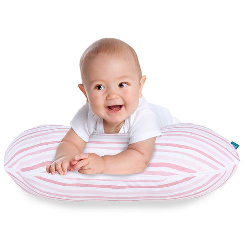 2 Pack 100% Biloban Nursing Pillow Cover for Boppy Pillow Stretchy Cotton Large Zipper Super Soft & Breathable Infant