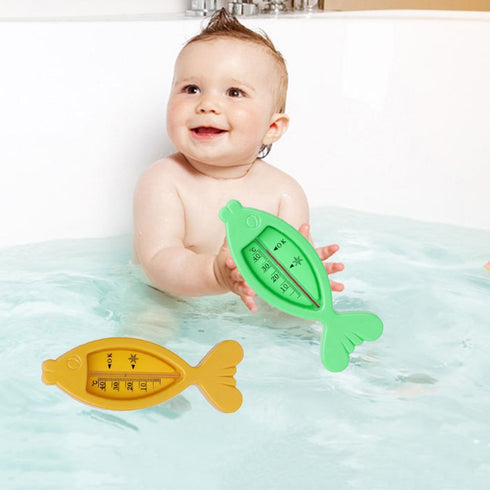 YPBEW 1 Water Thermometer Baby Bathing Fish Shape Temperature Infant Toddler Shower Random Color