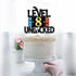 Level 8 Unlocked Game Birthday Cake Topper - Video Game Boy's 8th Birthday Party Supplies - Game On Decoration