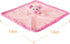 Apricot Lamb Stuffed Animals Security Blanket, Pink Pig Infant Nursery Character Blanket, 14 Inches