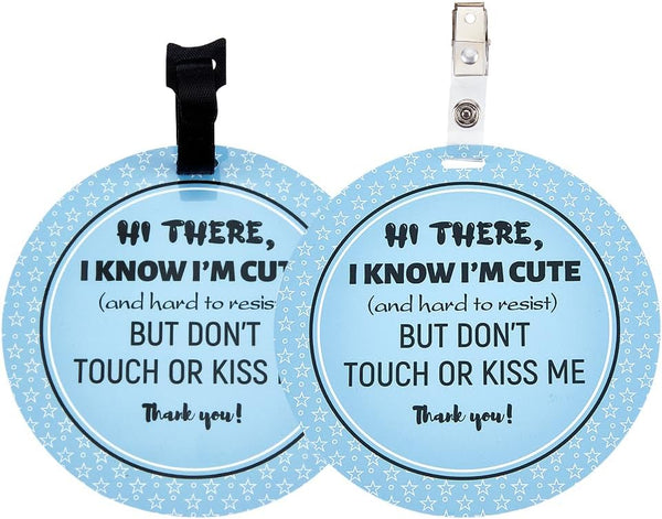 PLIGREAT 2 Pack Please Don't Touch or Kiss Baby Sign Baby Shower