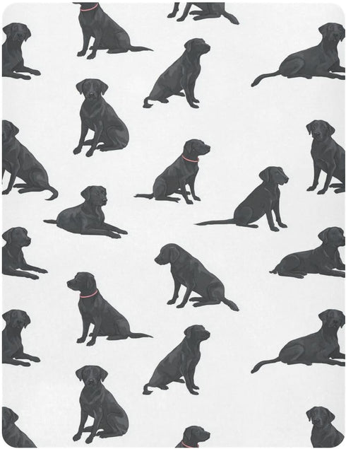 Vdsrup 39 27 5In Crib Sheets for Boys Girl Labrador Retriever Neutral Mini Crib Mattress Sheets Fitted, Dogs Toddler