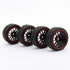 4PCS RC Racing Rubber Tires - Fit HSP HPI 9068-6081 1/10 Car On Road Wheel Rim