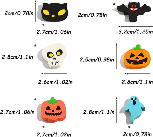 36 PCS Mini Halloween Erasers for Kids - Pencil Erasers, Play Prize School Supplies