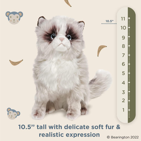 10.5" Bearington Cat Stuffed Animal - Ralistic Cat Plush Lifelike Himalayan Kitty Plushies That Look Real - Tasha