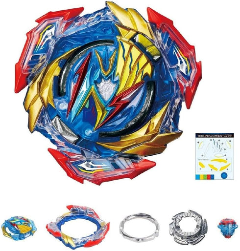 Konikiwa B-193 Bey Battling String Launcher, Ultimate Valkyrie Burst Set, Left and Right Spin DB Launcher, Blue