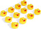 Novelty Place 12Pcs Rubber Duck Float Ducky Baby Bath Shower Toy, Yellow Mini Bath Duckies