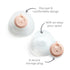 1.5 2 Pack Munchkin Breast Milk Collector Cups with Storage Plug, Food Grade Silicone, BPA Free, Ounces Each - Discreet