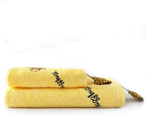 Washcloths,%100 Set, Set 2 Milk&Moo Baby Towels and Cotton Hand and Wash Cloths Towel Ultra Soft, Quick Dry, Absorbent