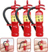 Totority Mini Fire Extinguisher 3pcs Set - Metal Outdoor Decor, Dollhouse Miniatures, Squirt Toy for Micro Landscape