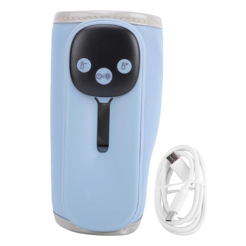 RiToEasysports 11 Settings Baby Bottle Warmer, Portable Cordless Digital Display with Night Light Temperature Compact