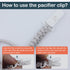 10-Pack (3/4 Inch, Pacifier Clip Replacement Ends - BPA-Free Plastic Fasteners for DIY Baby Crafts, Sewing Bibs