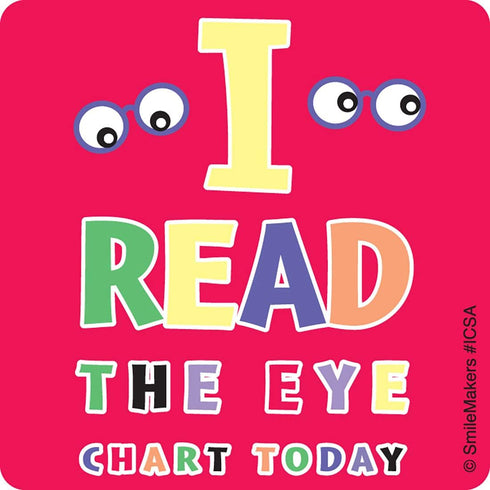 Eye Chart Stickers - 100 per Pack for Prizes and Giveaways