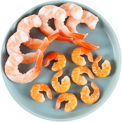 8 MAOMIA Artificial Shrimp Figures Pcs Lifelike Realistic Sea Life Seafood Model Toy for Home Kitchen Market Display