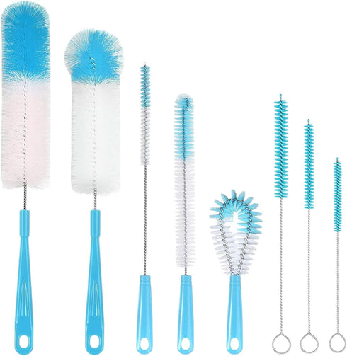 Gooddyiyukey 8 Pack Bottle Brush Cleaner, 16" Long Handle Stainless Steel Bottle Washer
