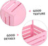 UPKOCH Wooden Storage Crate with Handle Versatile Organizer for Shower Newborns Dolls Pets Space Efficient Pink Storage