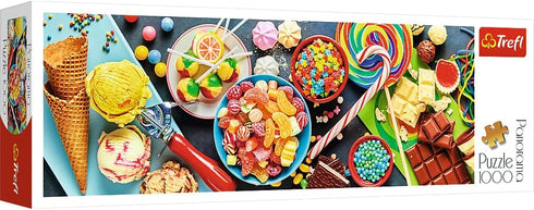 Trefl Panorama Sweet Delights 1000 Piece Jigsaw Puzzle, Red 27"x19" Print, DIY Puzzle for Adults and Children