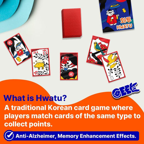 GEEKBEAR Hwatu Set - Korean Hanafuda Go Stop Game, New Year Board Game