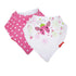 2-pk Nuby Dribble Catcher Bandana bibs, Super Absorbent Drool Bib with Soft Comfort Neckline, Girl