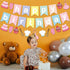 Baking Theme Macaroon Color Happy Birthday Bunting Garland Banner for Little Bakers Kids Birthday Party Supplies