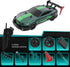 RC Drift Car - 1:14 Remote Control Car, 4WD 40KM/H High Speed Racing Car with LED Lights, 2 Batteries