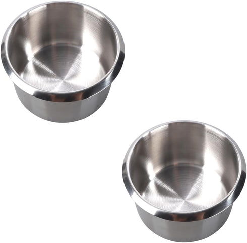 GSE Stainless Steel Drop-in Anti-Spill Drink Cup Holder for Casino Poker Table, Work Desk, RV Cars & Trucks
