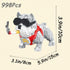 Myweyde Sets 998Pcs) Pitbull Building Blocks, Cool Gray Dog Micro Building Blocks, Mini Bricks Building Dog, Mini Dog