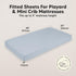 Pack 2-Pack 2-Pack Pack Keababies and Play Sheets Fitted, Mini Crib Sheets and Crib Sheets for Boys, Girls - Fitted