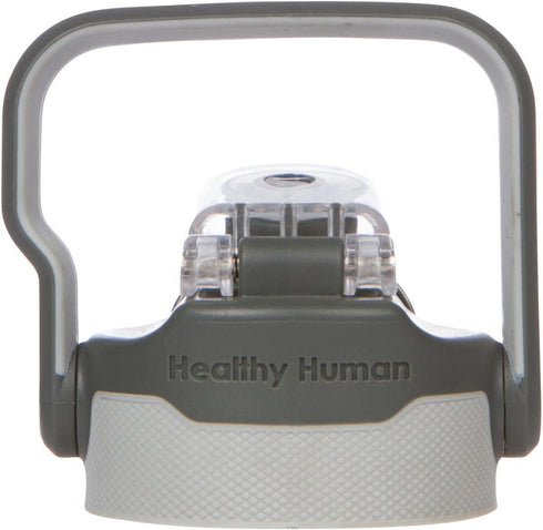 Healthy Human FLIP N SIP Lid - Leak-Proof Water Bottle Cap, Dishwasher Safe with Snap Metal Clip