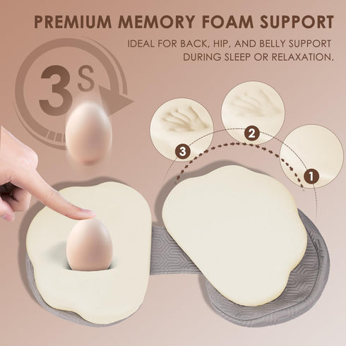 Chilling Home Pregnancy Pillow - Upgraded Memory Foam Maternity Pillow for Pregnant Women - Wedge Pillows for Sleeping
